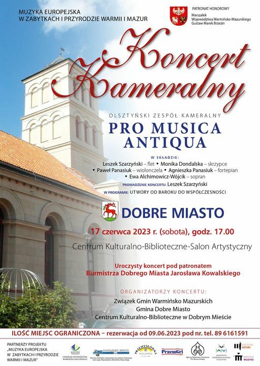 plakat promujący Koncert Kameralny Pro Musica Antiqua