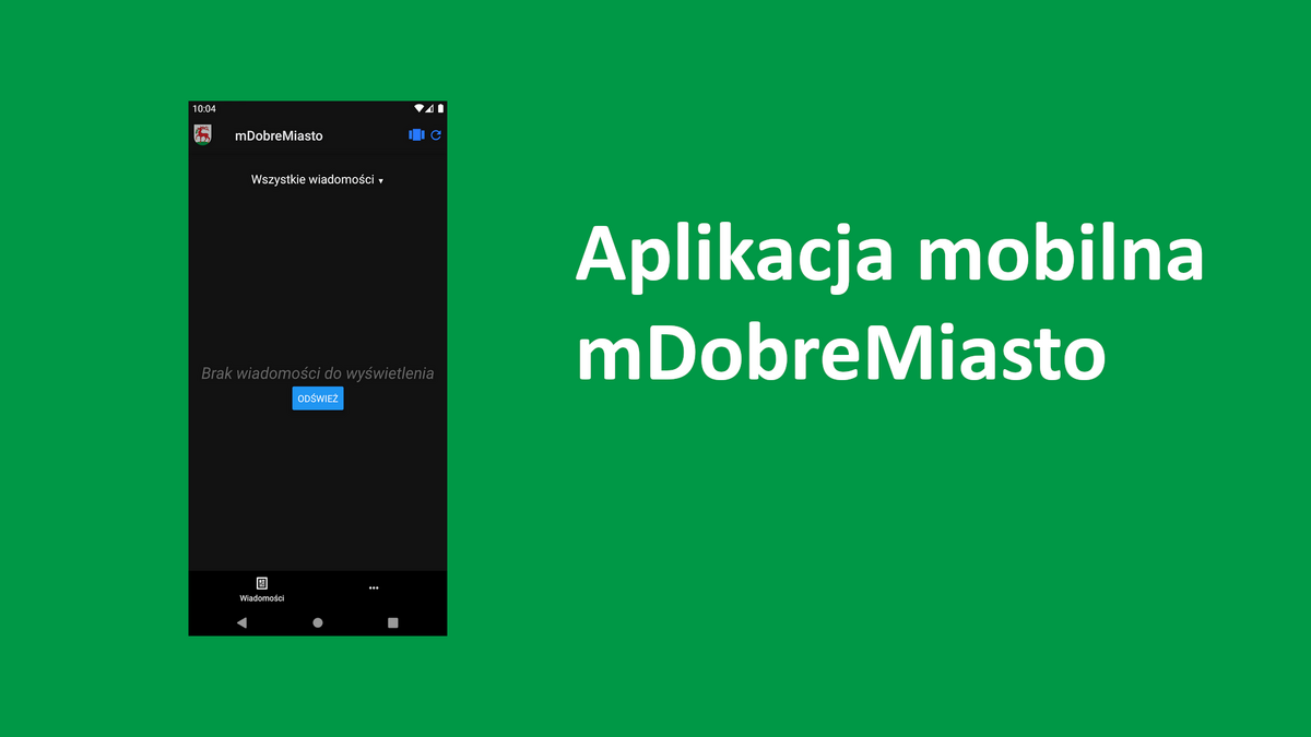 Baner promujący aplikację mobilną mDobreMiasto